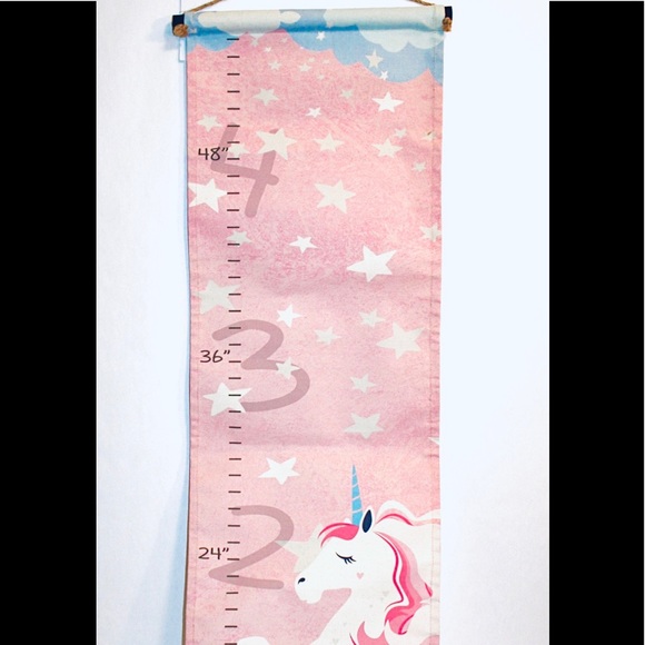 CANVAS UNICORN GROWTH CHART HANGING NWT - Picture 7 of 14
